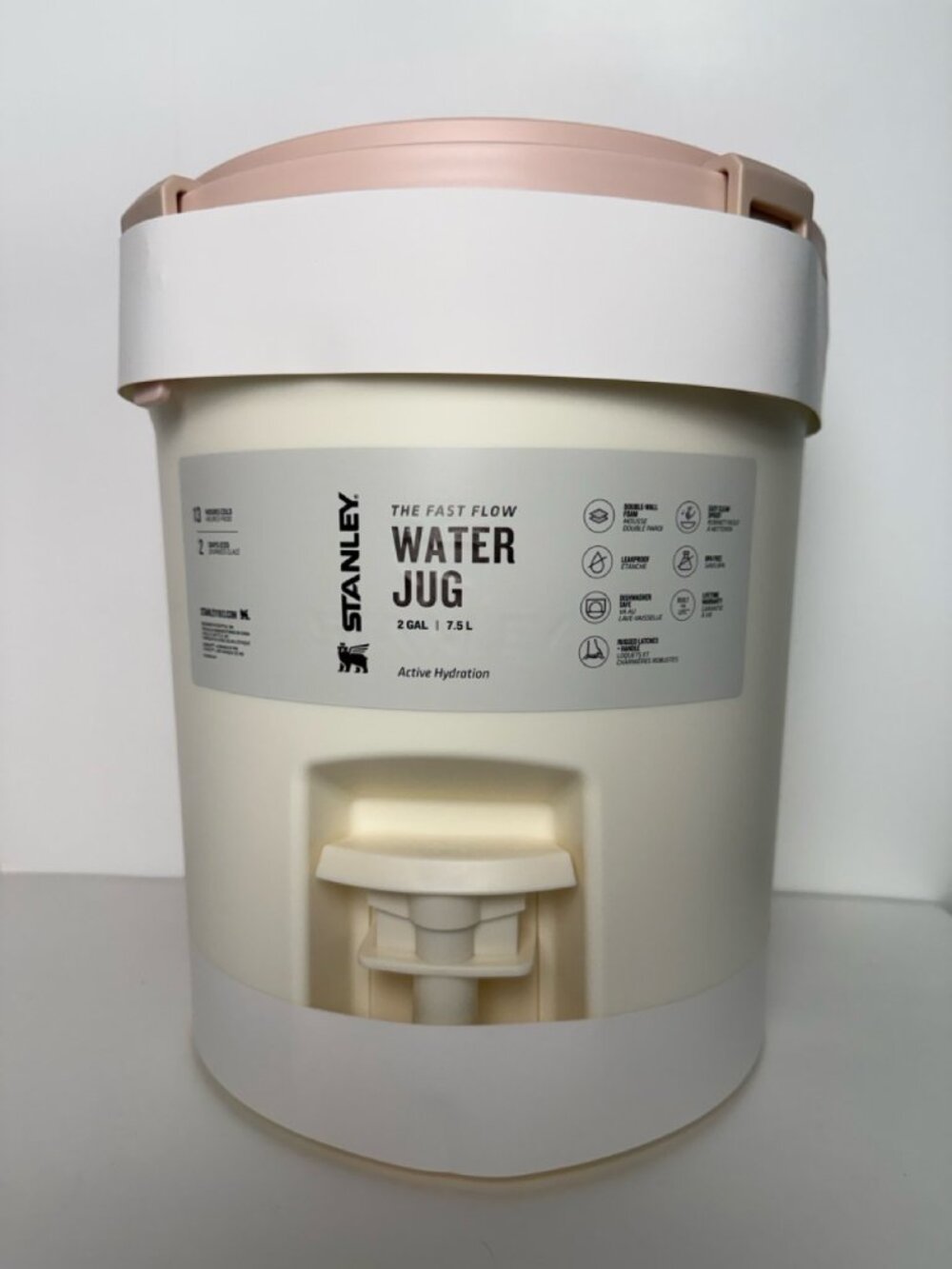 Stanley Adventure Fast Flow 2-Gallon Water Jug Cream Ice Water Dispenser - Picture 4 of 12